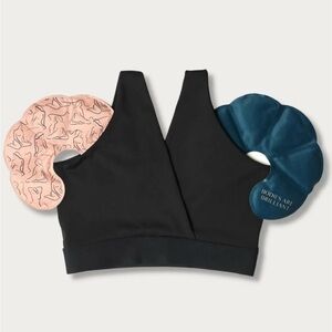 NWOT, Nyssa Fourthwear Postpartum Recovery Bralette Black V-Neck XXS/XS